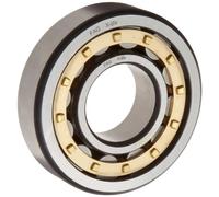 FAG NJ2318E-M1-C3 Roulement à rouleaux cylindrique, une rangée, alésage droit, bague intérieure amovible, bride, grande capacité, cage en laiton/bronze, dégagement C3, métrique, diamètre intérieur 90 mm, diamètre extérieur 190 mm, largeur 64 mm