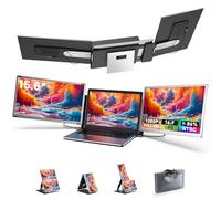 Fagomfer Rallonge d'écran S6 pour ordinateur portable | Argent | 15,6'' | FHD 1080P | 86% NTSC | Triple extension de moniteur d'ordinateur portable | Fonctionne avec Windows, Mac, DeX, Chrome,