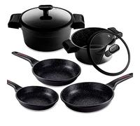 Fagor Alutherm Batterie de Cuisinière à Induction 7 Pièces, Antiadhésive sans PFOA, Fonte d'Aluminium, Casseroles