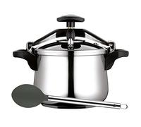 Fagor Clásica Bombe Autocuiseur à induction 8 l en acier inoxydable 18/10 Tous types de plaques de cuisson Fond diffuseur thermique 3 systèmes de sécurité Avec cuillère de service en nylon Melier