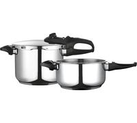 FAGOR DUO 6/4 Autocuiseur à induction 6 + 4 L, Super rapide, acier inoxydable 18/10, 2 niveaux de pression Argent