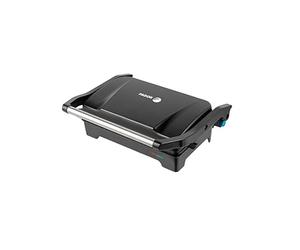 Fagor EasyGrill 1200W - Grill multifonction avec surface XL (26 x 16,5 cm), ouverture 180°, revêtement anti-adhésif, poignée au toucher froid, idéal pour viandes, légumes et sandwichs