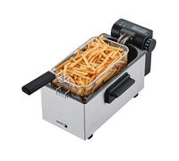 Fagor - Friteuse électrique EasyFry, 2 000 W, capacité de 3 L, contrôle de température jusqu'à 190 °C, corps en acier inoxydable