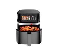 Fagor Naturfry Luxe Friteuse à air double résistance (Dual Heat) sans rotation des aliments, écran tactile 10 programmes, 80-200 °C, grande capacité familiale, sans BPA, noir