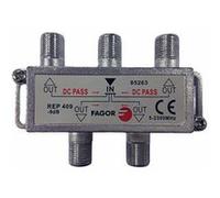 fagor répartiteur antenne tv ou sat 1 entrée 4 sorties 52300 mhz