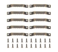 Fagoritime Cintres en métal for cadre photo dents de scie | Multicolore 52 x 8 mm 20 pièces avec vis Scénario d'utilisation : photos, toile, panneaux, décoration murale.(Bronze)