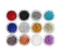 Faguo 12 pièces/Ensemble Grille de Couleur Mixte Ligne Mince Fil métallique époxy matériau de Remplissage Moule Artisanat Faisant pour Mini Nouveau Nail Art Bricolage Bijoux