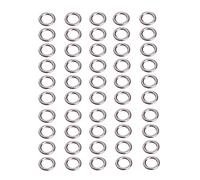 Faguo 50Pcs Pêche Solide en Acier Inoxydable Snap Split Ring leurre Tackle connecteur Nouveau