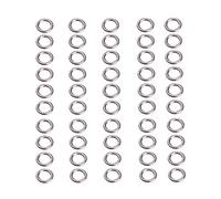 Faguo 50Pcs Pêche Solide en Acier Inoxydable Snap Split Ring leurre Tackle connecteur Nouveau