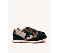 Faguo - Elm Suede Woven - Chaussures lifestyle homme Dark Green / Taupe - 46