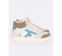 Faguo - Hazel Mid Leather Suede - Chaussures lifestyle femme Blanc / Marron Clair / Bleu - 36