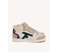 Faguo - Hazel Mid Leather Suede - Chaussures lifestyle femme Cream / Light Green - 43