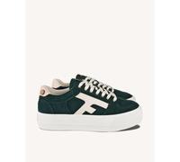 Faguo - Tennis Polyester Recyclã© Et Cuir Walnut Platform - Vert - 39