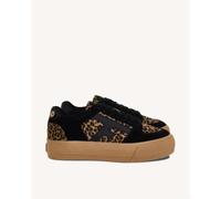 Faguo - Walnut Platform Tennis Woven Suede - Chaussures lifestyle femme Black / Leopard - 37