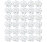 FagusHome 30 Pièces Têtes Fleur d'hydrangea Non Inclus Tiges Artificielle Fleur 18CM Artificielle Aucun Tiges Fausses Fleurs d'hortensia Bouquets pour Décoration (Blanc Pur)
