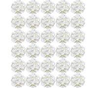 FagusHome 30 Pièces Têtes Fleur d'hydrangea Non Inclus Tiges Artificielle Fleur 18CM Artificielle Aucun Tiges Fausses Fleurs d'hortensia Bouquets pour Décoration (Blanc Laiteux)