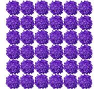 FagusHome 35 Pièces Têtes Fleur d'hydrangea 18CM Artificielle Fleur Artificielle avec Tiges Fausses Fleurs d'hortensia Bouquets pour Décoration (Violet Clair)