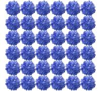 FagusHome 35 Pièces Têtes Fleur d'hydrangea 18CM Artificielle Fleur Artificielle avec Tiges Fausses Fleurs d'hortensia Bouquets pour Décoration (Bleu Lumineux)