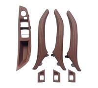 FAHBSTR garniture poignée porte intérieure Pour Série 5 F10 F11 520 523 525 528 2010-2017 Interrupteur Lève-vitre Accoudoir Housse Poignée Porte Cuir(Red Brown,B)