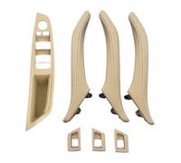 FAHBSTR garniture poignée porte intérieure Pour Série 5 F10 F11 520 523 525 528 2010-2017 Interrupteur Lève-vitre Accoudoir Housse Poignée Porte Cuir(Beige,UN)