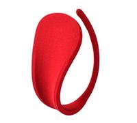 Fahou Femmes C String Mini Slip de couverture Couleur unie Invisible Culotte Léopard Lingerie - Rouge - taille unique