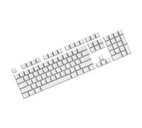 Fahoujs 104 pièces PBTS Blanks Keycap Clavier mécanique Hauteur d'origine Ne pas imprimer Ensemble de capuchons de clé blancs pour commutateurs MX