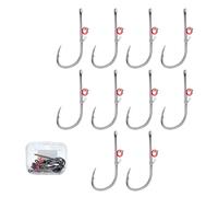 Fahoujs 10pcs Crochets De Crevettes Vivantes Accessoires Pêche À La Pêche Barbelés avec du Baitholder Baitholder Crochet pour La Compétence