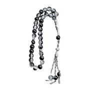 Fahoujs 33 perles en verre nu - Perles de prière musulmanes - Chapelet - Pendentif pompon - Misbaha - Pour l'adoration quotidienne et l'activité religieuse - Prière musulmane, taille unique, Comme