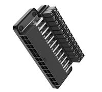 Fahoujs Adaptateur de fiche NOTOL 24 broches pour carte mère, bloc d'alimentation modulaire 24 broches à 90 degrés