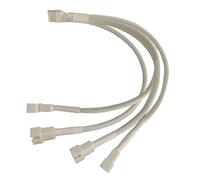 Fahoujs Adaptateur De Séparateur Ventilateur 4pin 1 À 4 Câble D'extension pour Plusieurs Ventilateurs Refroidissement avec des Signaux Sync Et Câble Séparateur d'alimentation