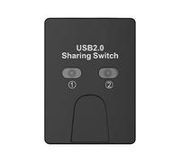 Fahoujs Appareil de partage d'imprimante USB 2 en 1 Out Manuel d'imprimante Sharing Device 2 ports KVM Switching Splitter Hub Convertisseur