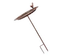 Fahoujs Arrosage du bain oiseau de fer facile à nettoyer pour le jardin Design résistant à l'hiver Bassin décoratif salle de bain extérieure avec design résistant à la rouille