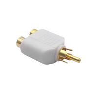 Fahoujs Auditory Y Splitter Plug Adaptateur 1 Mâle à 2 Ports Vidéo Auditorique pour Système d'Haut-parleurs Mono Adaptateur Splitter