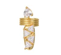 Fahoujs Bagues à griffes gothiques Style punk Faux ongles avec cristaux strass ou fêtes costumées et accessoires gothiques Ensemble d'anneaux à ongles réglables, Comme décrit