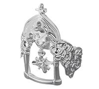 Fahoujs Bagues ouvertes en alliage de style gothique avec serrures mystérieuses bracelet réglable pour hommes et femmes accessoire de fête unisexe bijoux électroplés, Comme décrit