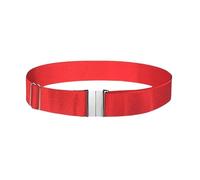 Fahoujs Bas de cuisse élastique pour femme avec boucles en métal - Bandes de jambe réglables pour bas de cuisse épais élastiques, rouge, 1 item