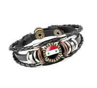Fahoujs Bracelet Drapeau Syrien noir fait main montre un artisanat unique et une identité culturelle pour les amateurs de mode Bijoux de déclaration de mode Bijoux, taille unique, Comme décrit