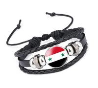 Fahoujs Bracelet Drapeau Syrien noir fait main montre un artisanat unique et une identité culturelle pour les amateurs de mode Bijoux de déclaration de mode Bijoux, taille unique, Comme décrit