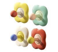 Fahoujs Bright Flower Shape Hooks Removable Adhesive for Towels Keys Home Organization Waterproof Sturdy Mounting Multipurpose Flower Wall