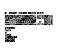 Fahoujs Capuchons de clavier ergonomiques avec hauteur latérale pour les caractères d'impression latéraux pour le clavier 96/98/100/104/108 pour saisir sans couture le jeu de clés PBT