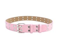 Fahoujs Ceinture en cuir à pois pour enfants - Pour filles et garçons - Avec double couture - Design chair annuelle - Pour jeans et pantalons, a, taille unique