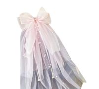 Fahoujs Chapeaux délicats en voile blanc pour filles Première Communauté Clip réglable Église en tulle léger Accessoires de vêtements Filles Première Communion Ensemble d'accessoires