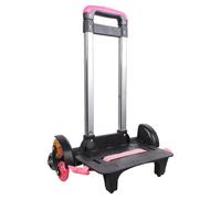 Fahoujs Chariot À Avec Poignée Télescopique Chariot Main 6 Roues Chariots Bagages Roulants Pliables Pour D'école Pliable Avec Poignée Télescopique Pour D'école