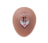 Fahoujs Coeur Du Ventre Bijoux Nombril Perçage Texture En Acier Inoxydable Parfaite Pour Présenter L'individu Rassemblements Boulailles De Ventre