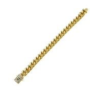 Fahoujs Collier de luxe en acier inoxydable doré - Accessoire de mode pour les fêtes et les événements décontractés - Utilisation quotidienne - Décontracté - Chaîne cubaine, 12mm, Comme décrit, Comme