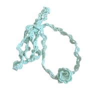 Fahoujs Collier écharpe florale en tricot avec rose élégant collier de mariage pour mariée et femme écharpe de mode, taille unique, Comme décrit, Comme décrit