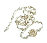 Fahoujs Collier écharpe florale en tricot avec rose élégant collier de mariage pour mariée et femme écharpe de mode, taille unique, Comme décrit, Comme décrit