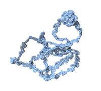 Fahoujs Collier écharpe florale en tricot avec rose élégant collier de mariage pour mariée et femme écharpe de mode, taille unique, Comme décrit, Comme décrit