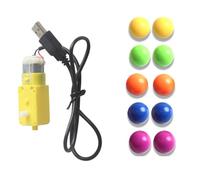 Fahoujs Composants de modèle créatif d'impression 3D Balles de flip pistes Modèle à assembler des moteurs d'avion LED Light Marbre Track LED Light