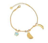 Fahoujs Contemporain en Corde Texturée Multibrins Composé De Matériaux Mélangés Idéal pour Empiler Ou Un Unique Élégant Quotidien